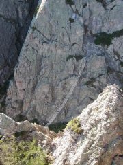 il ponte tibetano visto dall'alto
