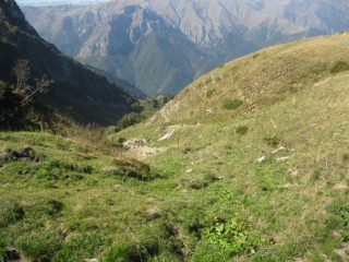 primo tratto di discesa da spingere