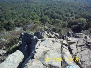 Guardando in basso, dopo il primo saltino