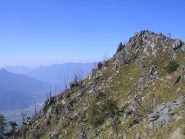 Le pendici bruciate del Monte Brusada 