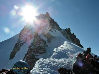 Dal Col du Mont Maudit attacco della cresta NO.
