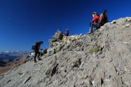 l'arrivo in vetta alla Pointe de la Sana