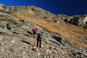 pendii detritici sopra il Plan des Cavales