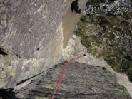 il bellissimo diedrino del 3° tiro