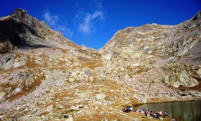 Il colle, cima est e cima ovest dal lago de fenestre