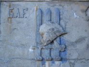 Lo stemma della G.a.f. (Guardia Alla Frontiera) che era di guardia in questo settore