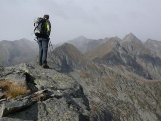 blin osserva il tratto di cresta percorso