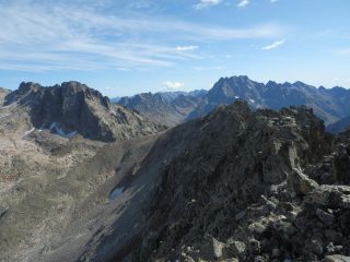 Colle di Valmina e versante di salita dove si trovano le cenge