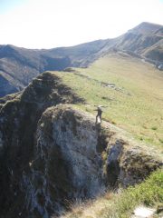 nei pressi della cima