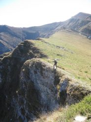 nei pressi della cima