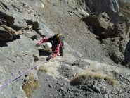 Stelvio esce dalla placca iniziale di 15 metri...davvero un bel passaggio ! (9-10-2011)