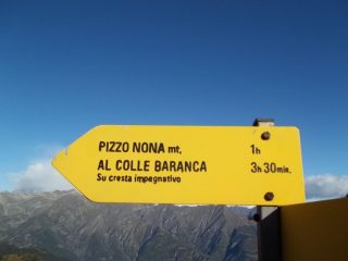 Cartello alla Colma di Dorchetta