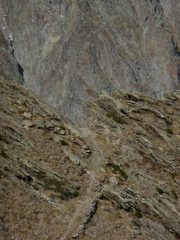 Il Colle del Bue scendendo dalla vetta
