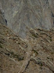 Il Colle del Bue scendendo dalla vetta
