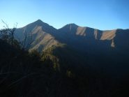 il percorso fino al passo di Basagrana (a dx)