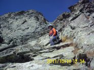 Tipico terreno nella zona intermedia della parete