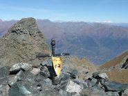 La cima nord vista dalla sud con Rosa lontano a destra