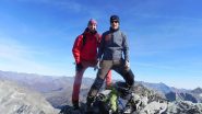 Insieme sulla seconda cima di giornata di fronte a Torre M. Celeste