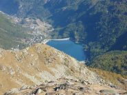 il lago di Ceresole Reale dal colle