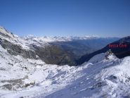 superata la Becca Cèrè per cresta verso il Mont Cornet....