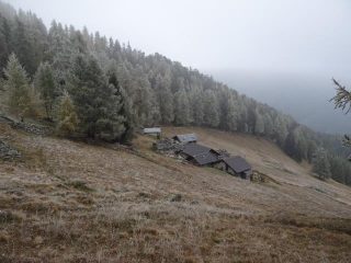 gli alpeggi di Moula con la brina