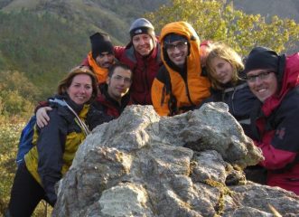 in vetta: Ele, io, Lollo, Fausto, Ale, Marti, Luca