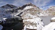i Piccoli laghi a sx Crabun al Centro il corno del Lago a sx Col Dondeuil e  Dame