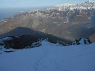 Il costolone di salita dopo la strada sterrata