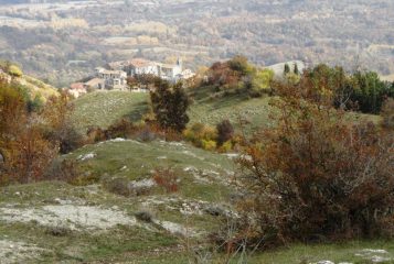 Vallinfreda vista dai pianori della parte alta del sentiero
