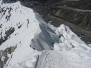 la cresta in discesa
