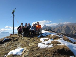foto di gruppo in vetta