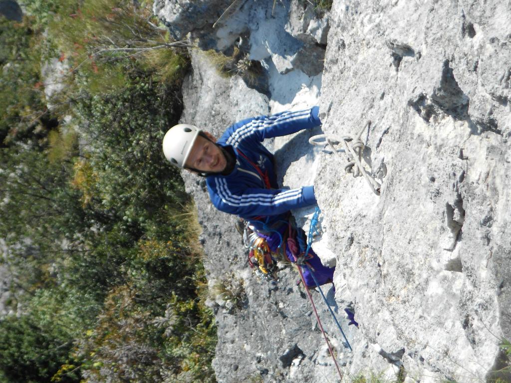 Sotto lo strapiombo del terzo tiro