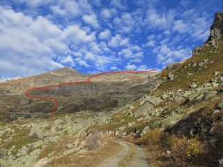 Percorso indicativo dal Vallone Sagnasse