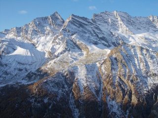 Primo innevamento sulle Levanne