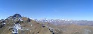 panorama dalla vetta verso  il Fallere  e la catena del Bianco..