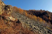 La pietraia che abbiamo risalito