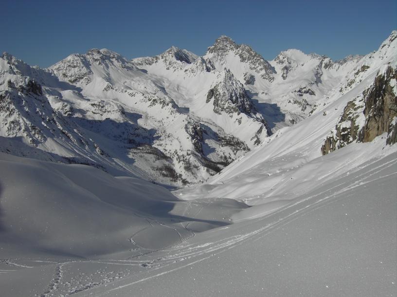 Parte alta del percorso di salita.
