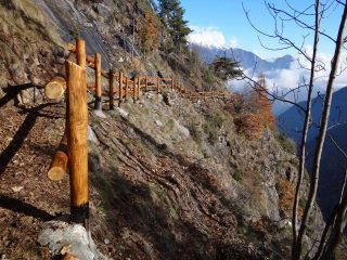 nuove protezioni sul sentiero di rientro