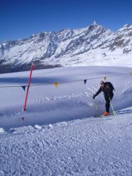 in salita verso il Piccolo Cervino,abbiamo pensato a te Lauretta,..
