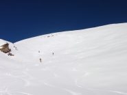 gran bei pendii in alto