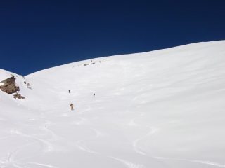 gran bei pendii in alto