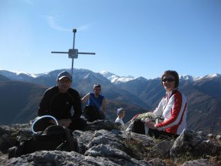 il gruppetto in cima