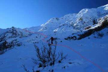 il tracciato del percorso seguito nella prima parte del vallone (13-11-2011)