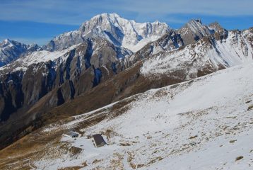 Tramail des Ors e Monte Bianco salendo al colle