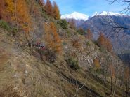 Il primo tratto di sentiero risistemato