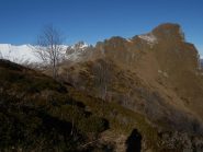 vista sulla Rocca Radevil nei pressi del colletto che precede la vetta