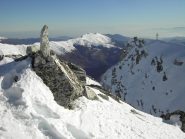 Una delle tre piccole punte della vetta.