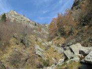 Canale di discesa visto dalla parte medio bassa