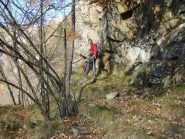 Passaggio chiave di discesa a Puntagliera