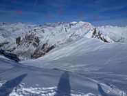 Il plateau alto di discesa con la Punta Rasis